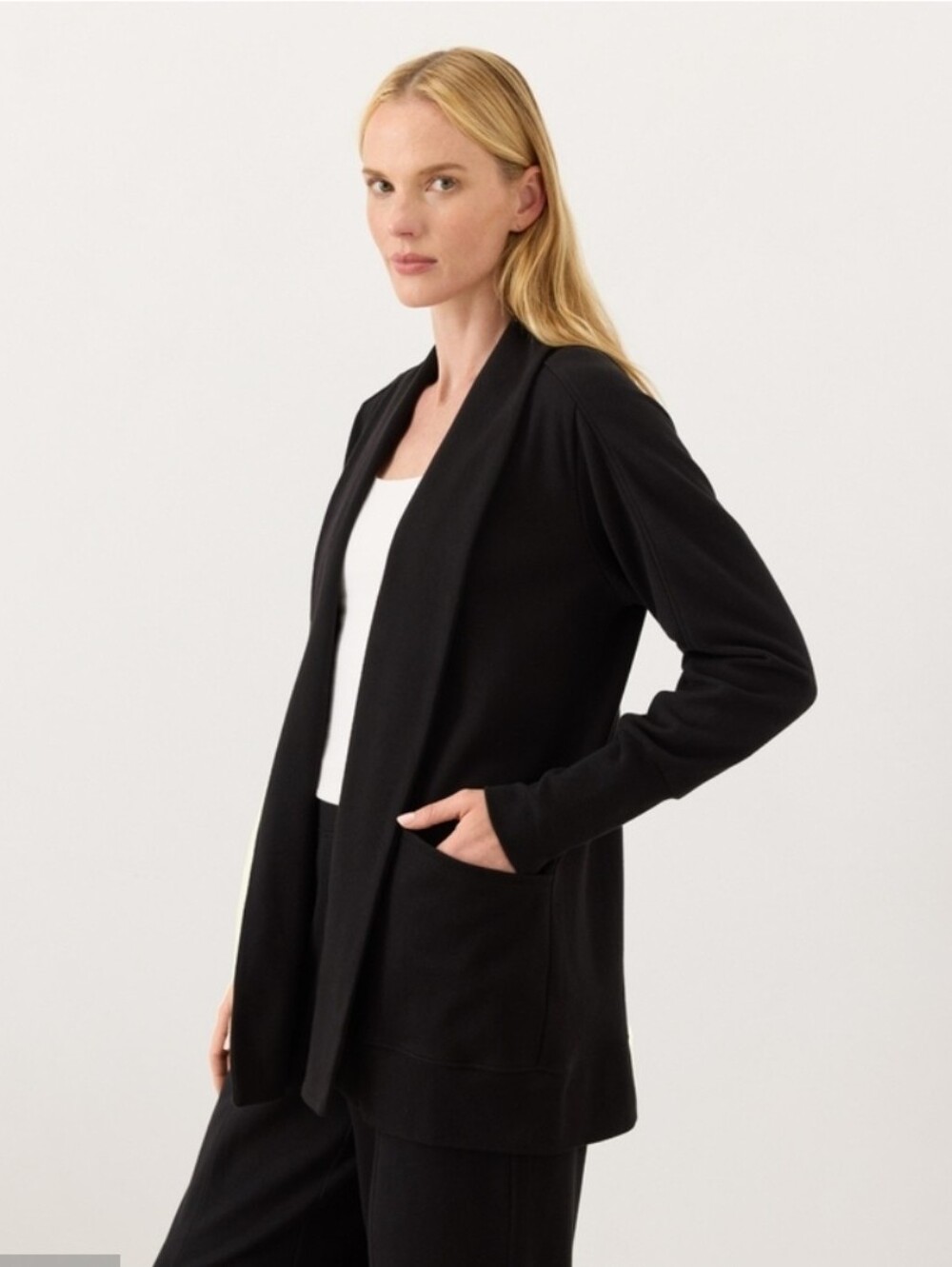Pact Organic Airplane Open Front Wrap Cardigan Size XL
